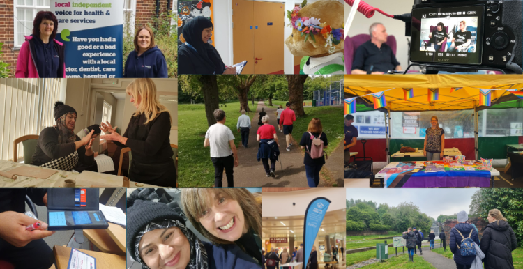 collage of healthwatch engagement activities