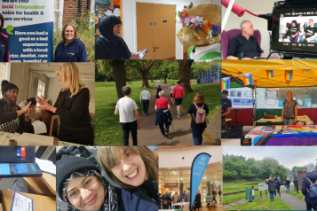 collage of healthwatch engagement activities