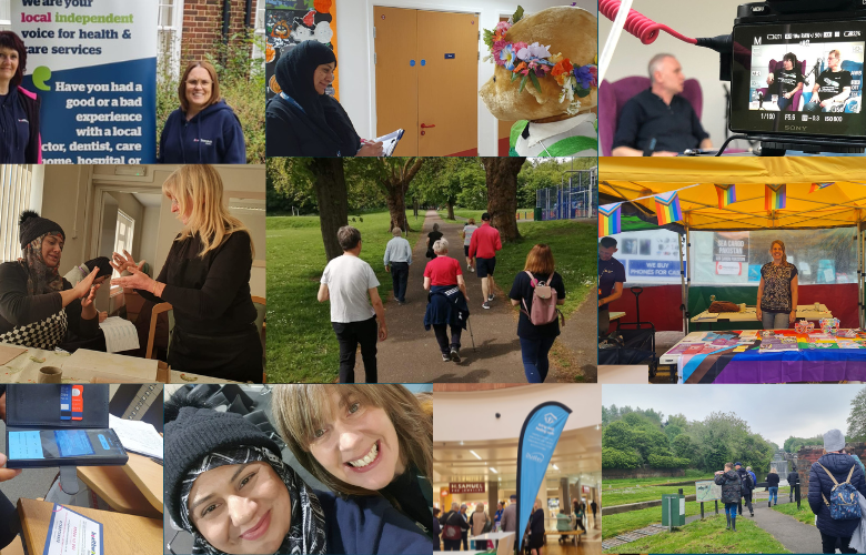 collage of healthwatch engagement activities